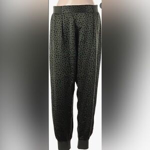 ATM Anthony Thomas Melillo Green Leopard Print Joggers